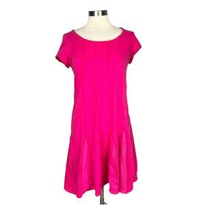 Neon Buddha Womens Daydream Pink Casual Dress Short Sleeve Cotton size Small